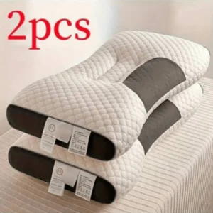 Sleep Pillow Neck Support Large Soft Knitted SPA Massage Neck Couple Pillow - Adjustable Ergonomic Orthopedic Contour Support, High Quality Pillow Core, Detachable Sleep Cover, Comfortable In All Seasons, Perfect Holiday Gift
